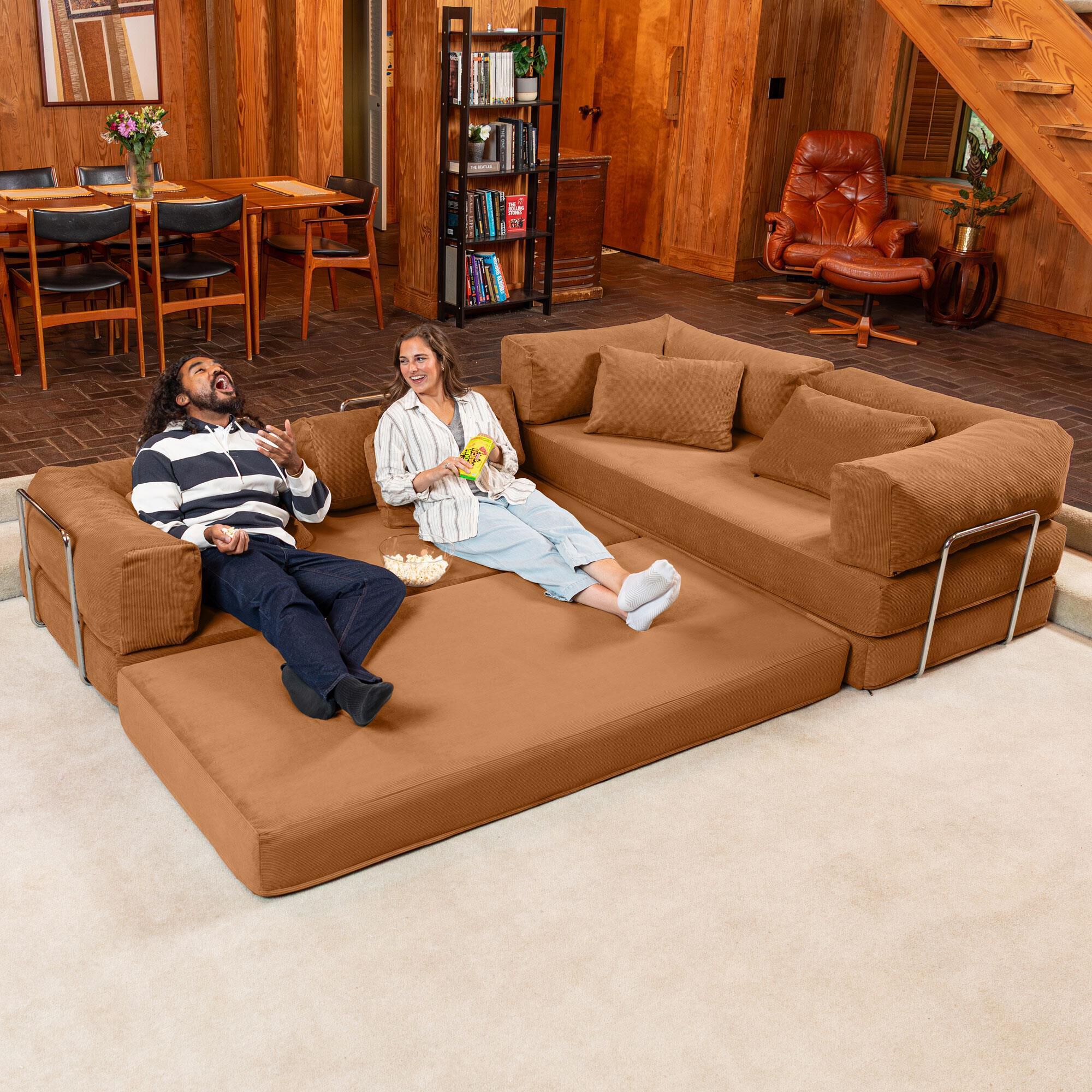 Jaxx Unsofa 2-Piece Modular Right Facing L-Shaped Sectional in