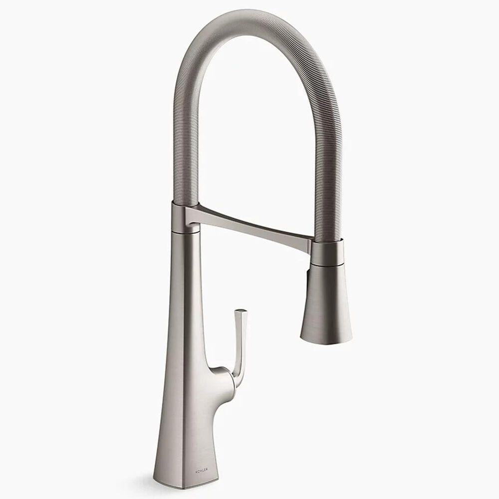 Kohler Graze Semi-Professional Pull-Down Kitchen Sink Faucet in Vibrant Stainless, , large