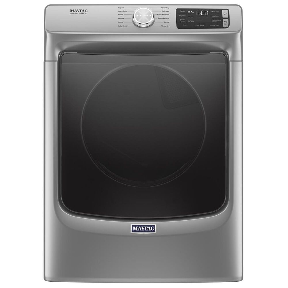 Maytag 4.8 Cu. Ft. Front Load Washer with Steam and 7.3 Cu. Ft. Electric Dryer - Metallic Slate, , large