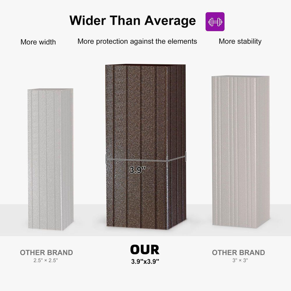 HOMLUX 10' x 12' Outdoor Hardtop Gazebo with Galvanized Steel Double Roof in Brown, , large