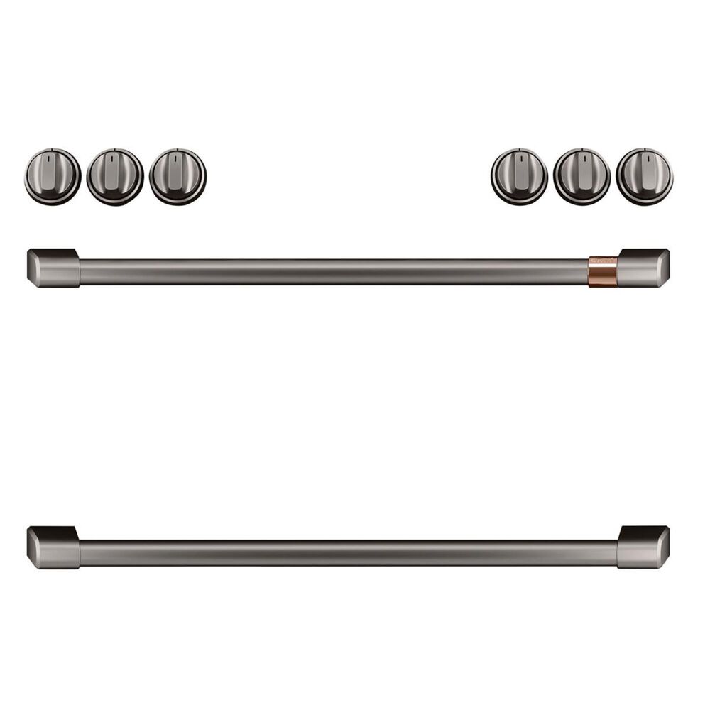 Cafe Handle and Knob Kit for Built-In Range in Brushed Black, , large
