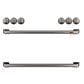 Cafe Handle and Knob Kit for Built-In Range in Brushed Black, , large