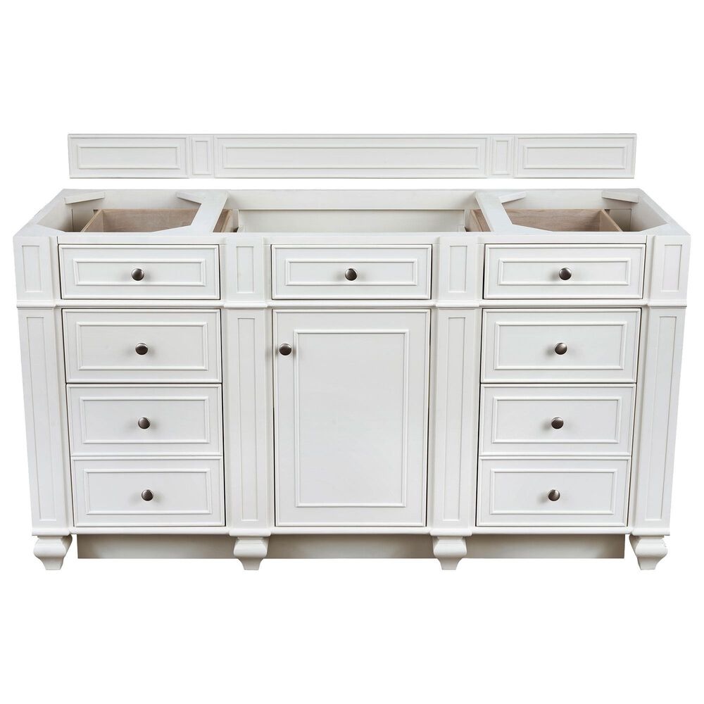 James Martin Vanities Bristol 36&quot; Single Bathroom Vanity in Bright White with 3 cm Arctic Fall Solid Surface Top and Rectangular Sink, , large
