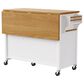 HOMLUX 52" Kitchen Island with Drop Leaf in White, , large