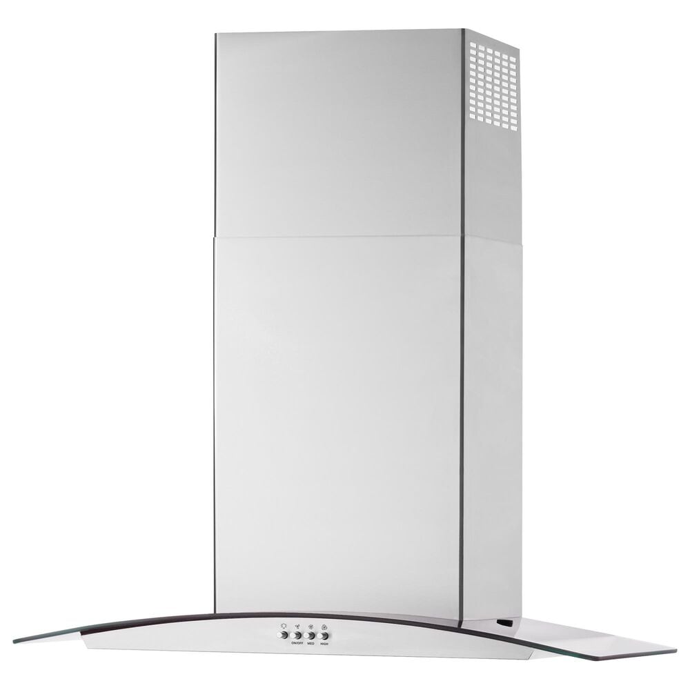 Whirlpool 30&quot; Curved Glass Range Hood with 400 CFM in Stainless Steel, , large