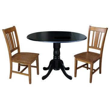 International Concepts 3-Piece Dining Set in Black/Pecan, , large