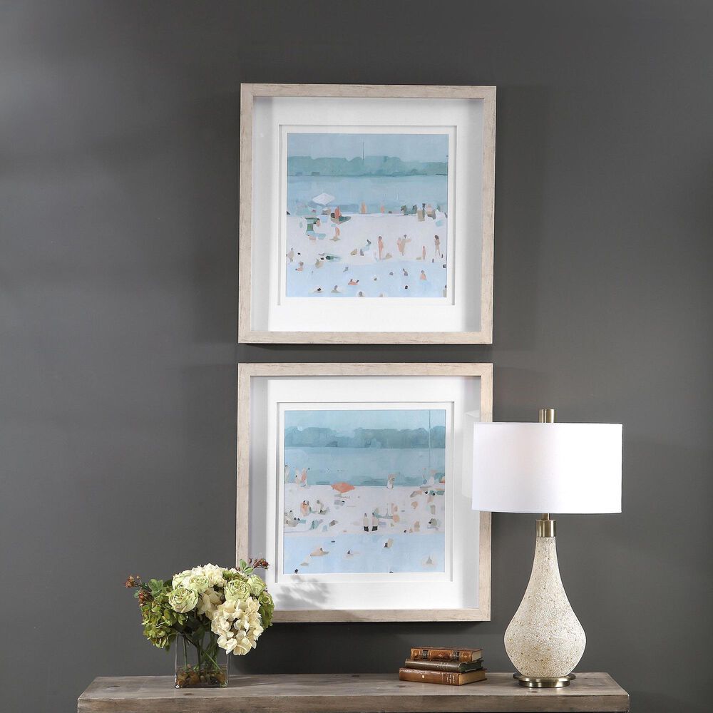 Uttermost Sea Glass Sandbar Framed Prints (Set of 2), , large