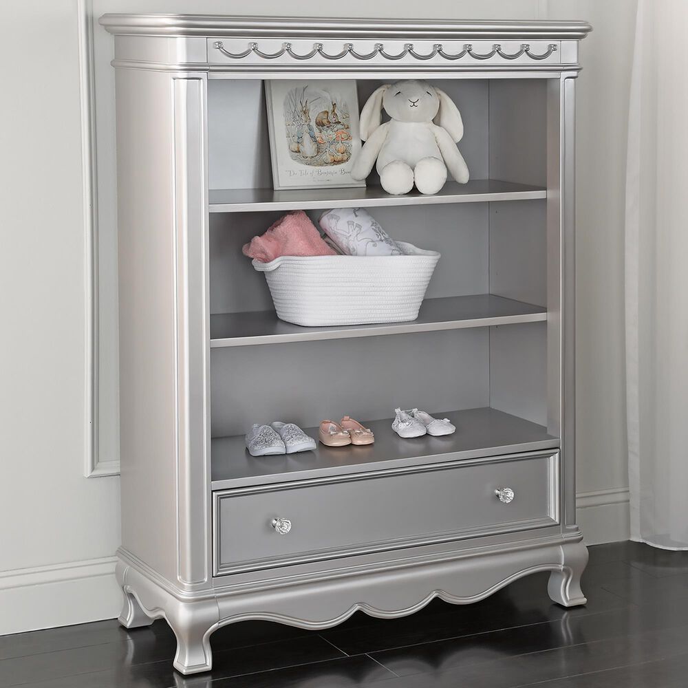 Suite Bebe Adelina 3-Shelf Bookcase in Metallic Gray, , large