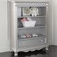 Suite Bebe Adelina 3-Shelf Bookcase in Metallic Gray, , large