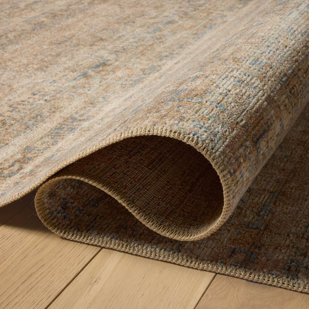 Amber Lewis x Loloi Molly Denim and Gold 3&#39; x 5&#39; Area Rug, , large