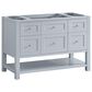 James Martin Vanities Breckenridge 60" Single Bathroom Vanity in Serenity Blue with 3 cm White Zeus Quartz Top and Rectangular Sink, , large