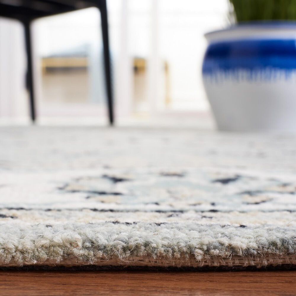 Safavieh Micro-Loop MLP384F 4&#39; x 6&#39; Gray and Ivory Area Rug, , large
