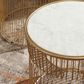 Signature Design by Ashley Vernway 2-Piece Accent Table Set in White Marble and Gold, , large
