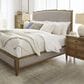 Ashley Sharlance California King Upholstered Panel Bed in Light Brown, , large