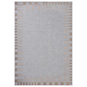 Amber Lewis x Loloi Topanga 5"3" x 7"6" Silver and Natural Indoor/Outdoor Area Rug, , large