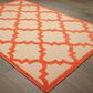 Oriental Weavers Cayman Sand and Orange 1"10" x 3"3" Indoor/Outdoor Area Rug, , large