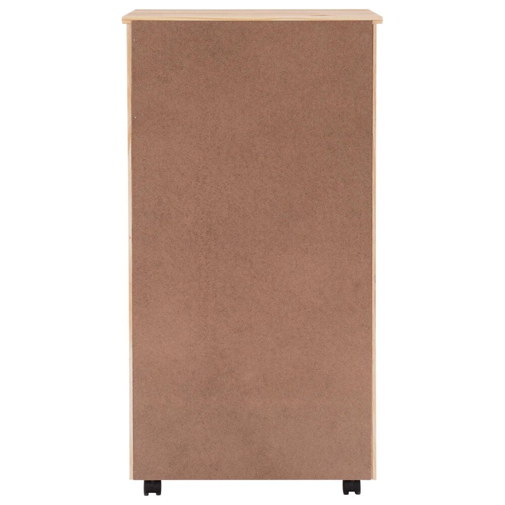 Linon Home Decor Cary 8-Drawer Rolling Cart in Natural, , large