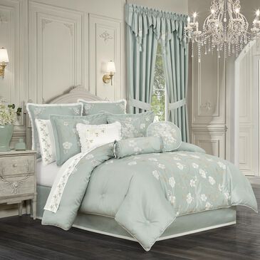 Royal Court Spring Garden 4-Piece Full Comforter Set in Spa, , large