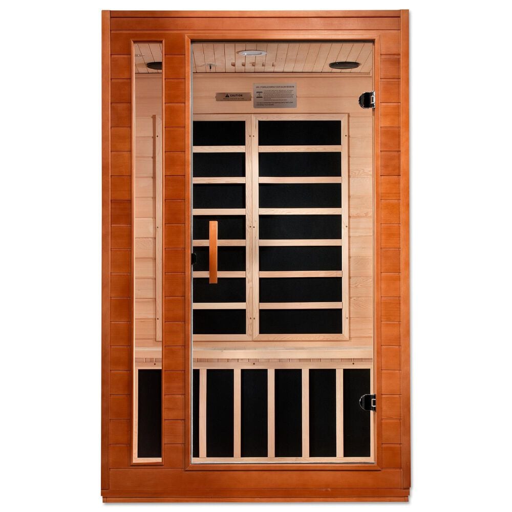 EZlife Elite 2-Person Ultra Low EMF (under 3MG) Far Infrared Sauna in Natural Hemlock, , large