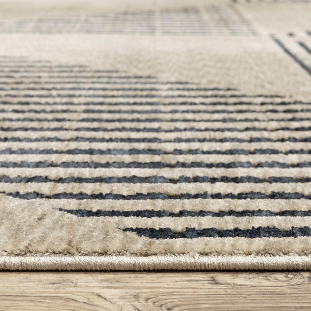 Oriental Weavers Capella Beige and Black 5&#39;3&quot; x 7&#39;6&quot; Area Rug, , large