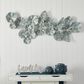 Nearly Natural Inc 24" x 60" Coastal Floral Metal Wall Decor in Silver, Blue and Brown, , large