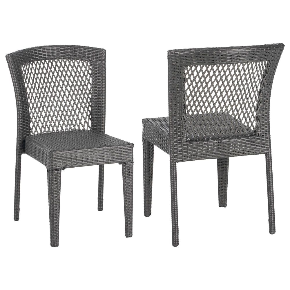 Hearth and Haven Farley Outdoor Side Chair in Gray (Set of 2), , large