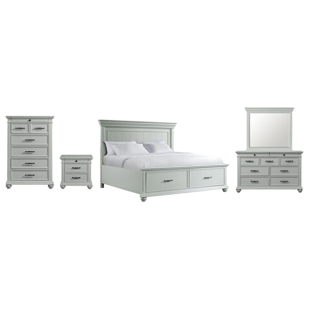 Mayberry Hill Slater 5-Piece King Storage Bedroom Set in Gray, , large