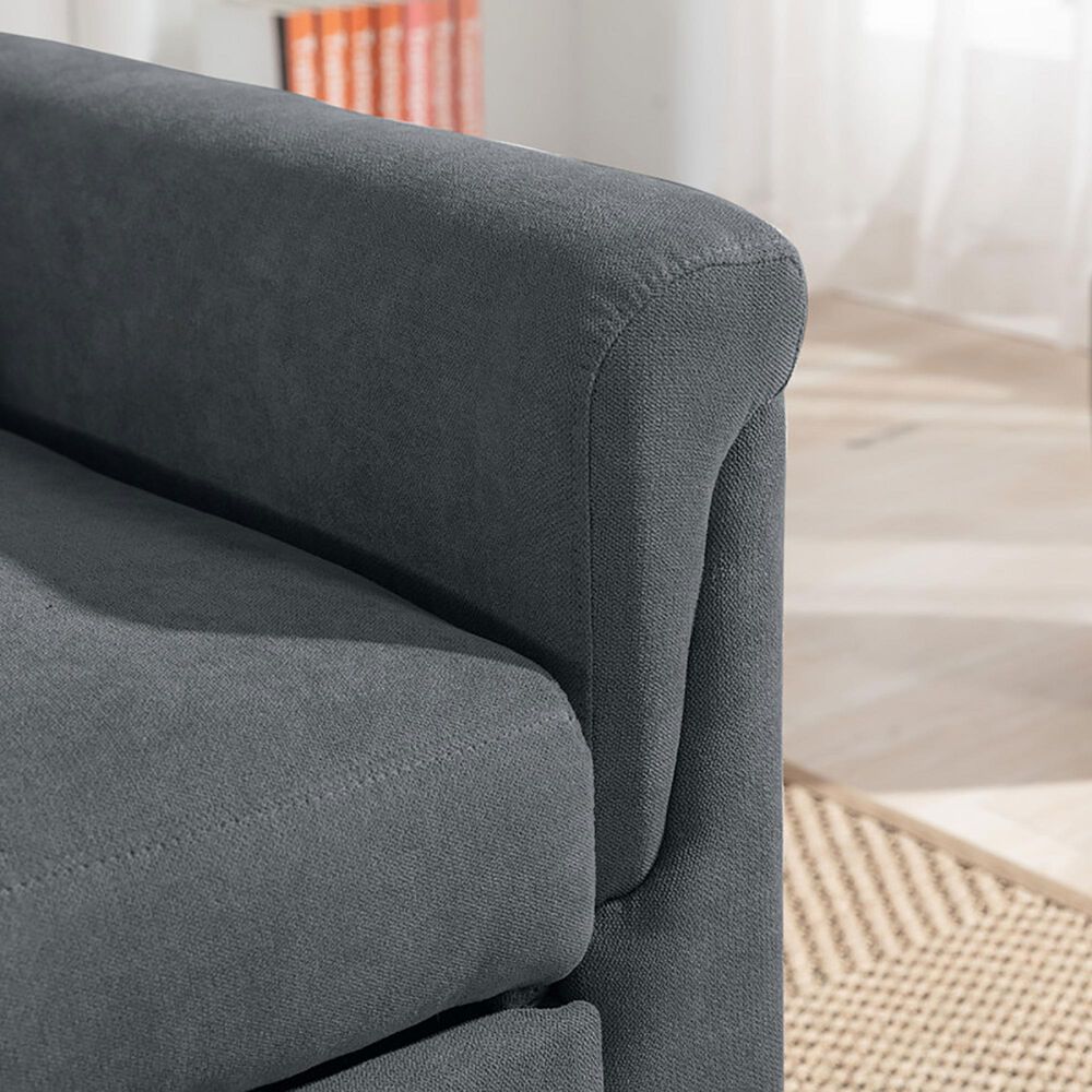 HOMLUX 35"W Convertible Armchair with Lounger and Sofa Bed Function, in Dark Grey, , large