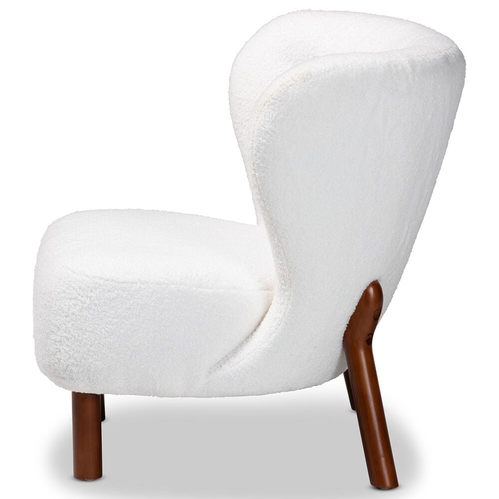 Baxton Studio Cabrera Accent Chair in White, , large