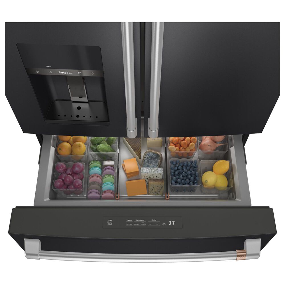 GE Cafe 27.8 Cu. Ft. Capacity 4Door Smart French Door Refrigerator in Matte Black Nebraska