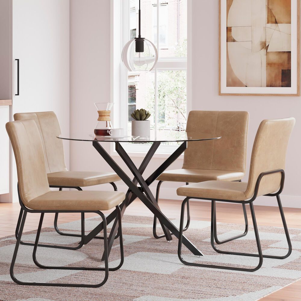 Ashley Pharwynn 5-Piece Dining Set in Brown and Black, , large