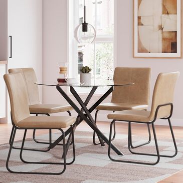 Ashley Pharwynn 5-Piece Dining Set in Brown and Black, , large