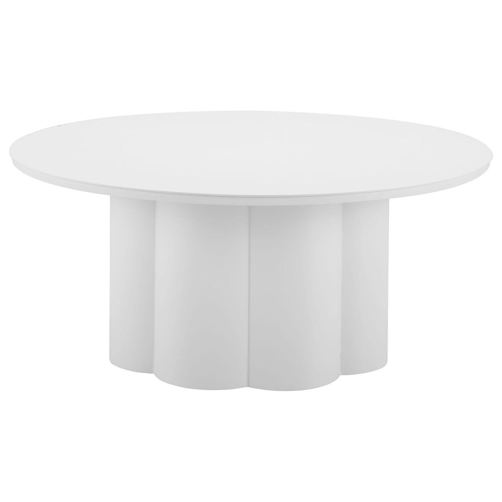 Zuo Modern Palmier Patio Coffee Table in White, , large