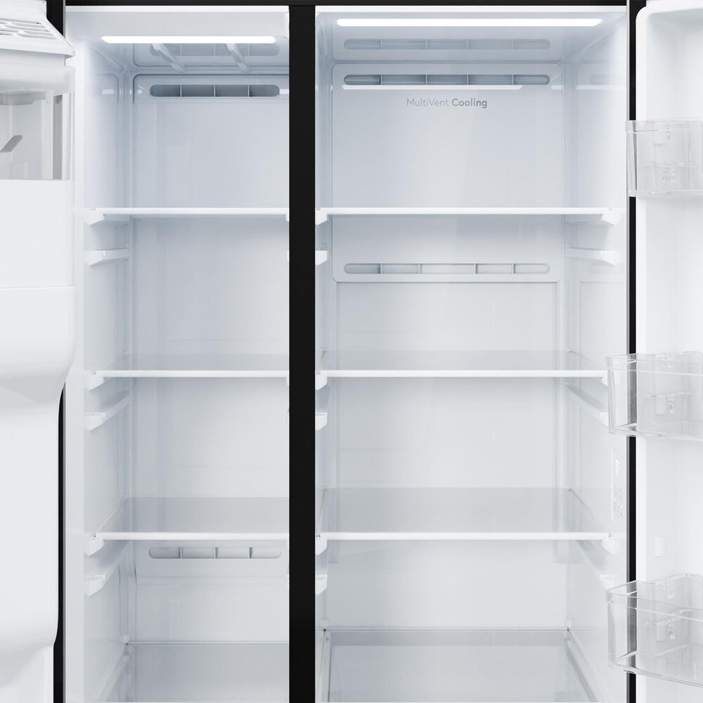 GE Appliances 24 Cu. Ft. Counter-Depth Side-By-Side Refrigerator with Extra Tall Dispenser and Energy Star in Black, , large