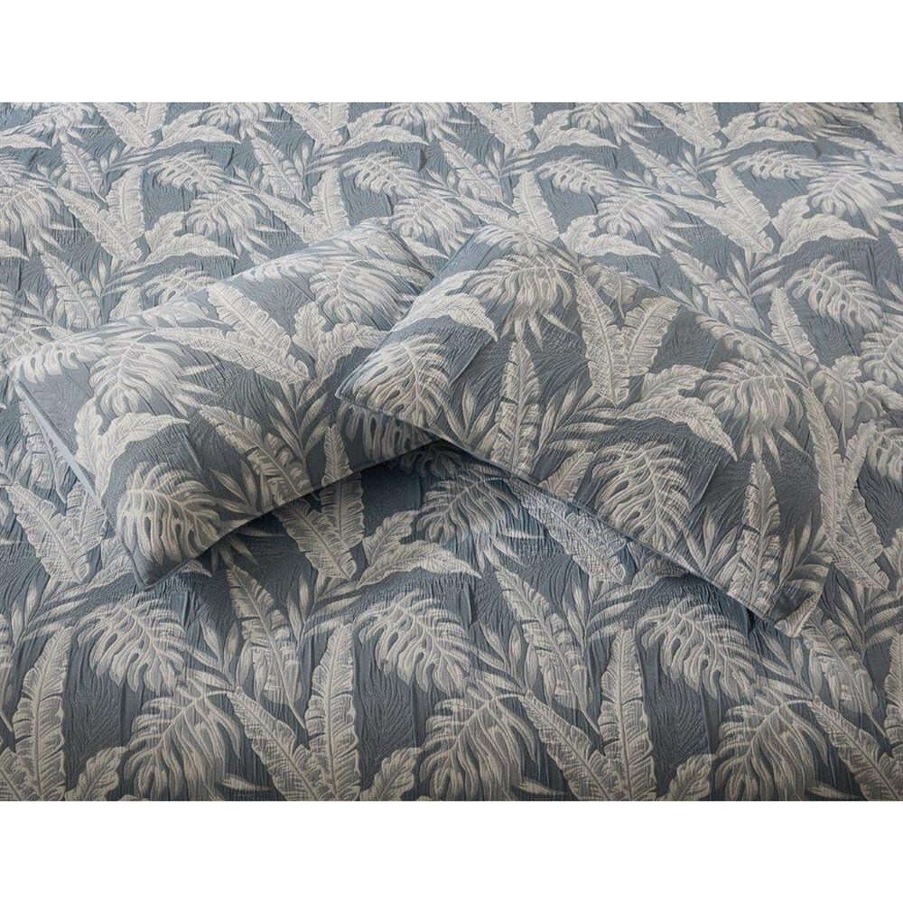 Duke Imports Virah Bella Jacquard 3-Piece King Quilt Set in Slate Tropics, , large