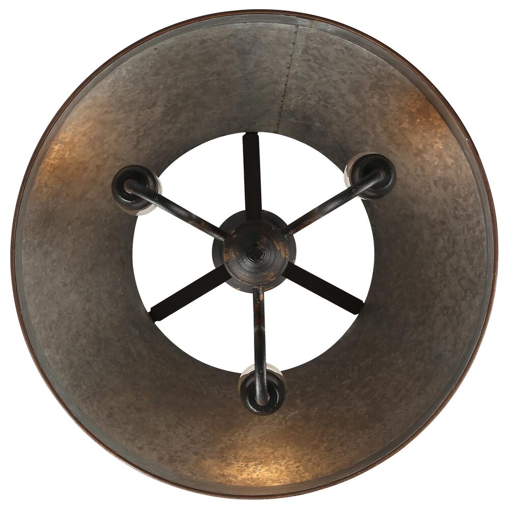 Golden Lighting Jasper 3-Light Pendant in Antique Black and Weathered Gold, , large