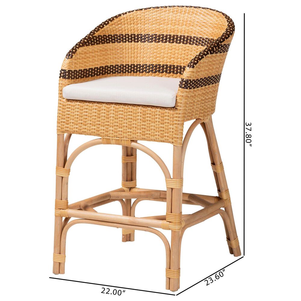 Baxton Studio Elma Counter Stool in Natural, , large