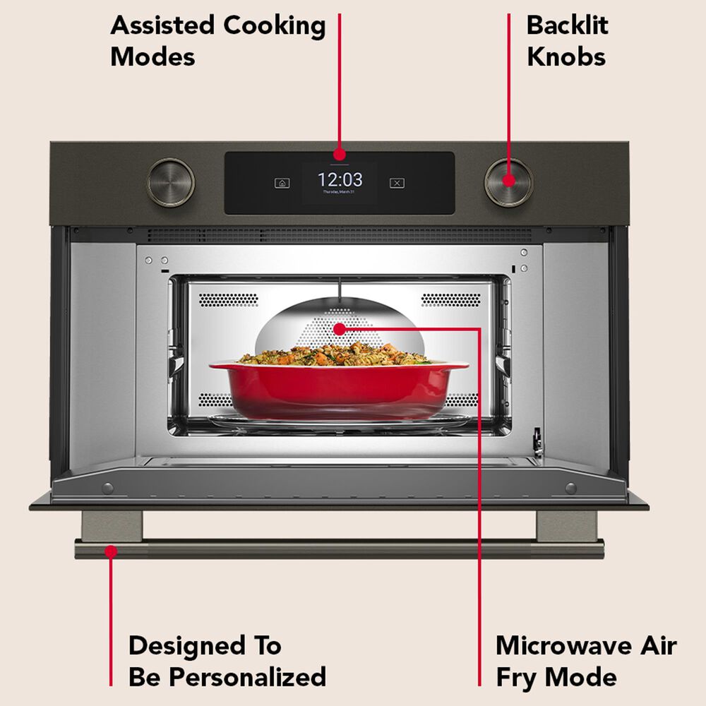 KitchenAid 2-Piece Kitchen Package with Black Ore 30" Smart Combination Wall Oven and Black 30" Electric Cooktop, , large