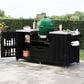 HOMLUX 67" Outdoor Kitchen Island with Stainless Steel Top in Black, , large