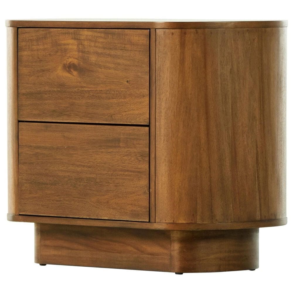 Four Hands Paden 2-Drawer Nightstand in Seasoned Brown Acacia, , large