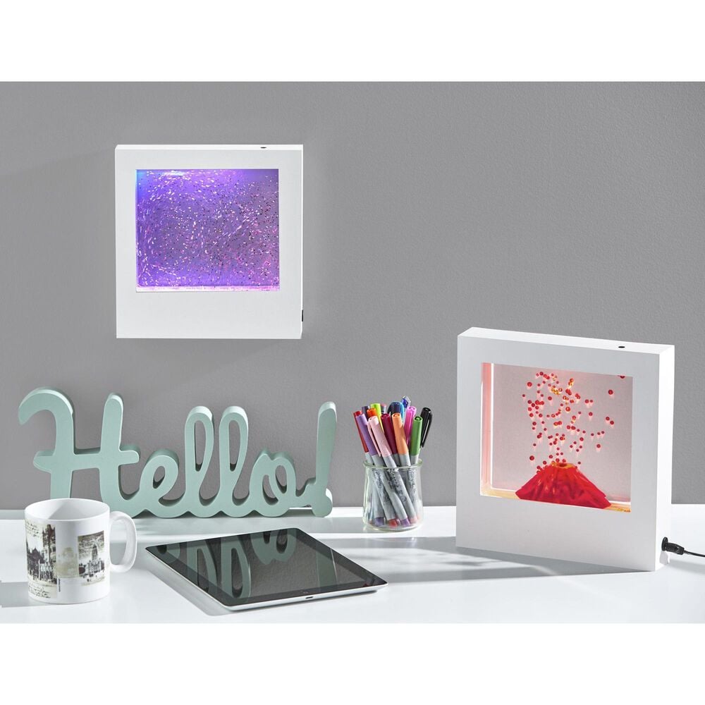 Adesso Glitter Light Box in White, , large