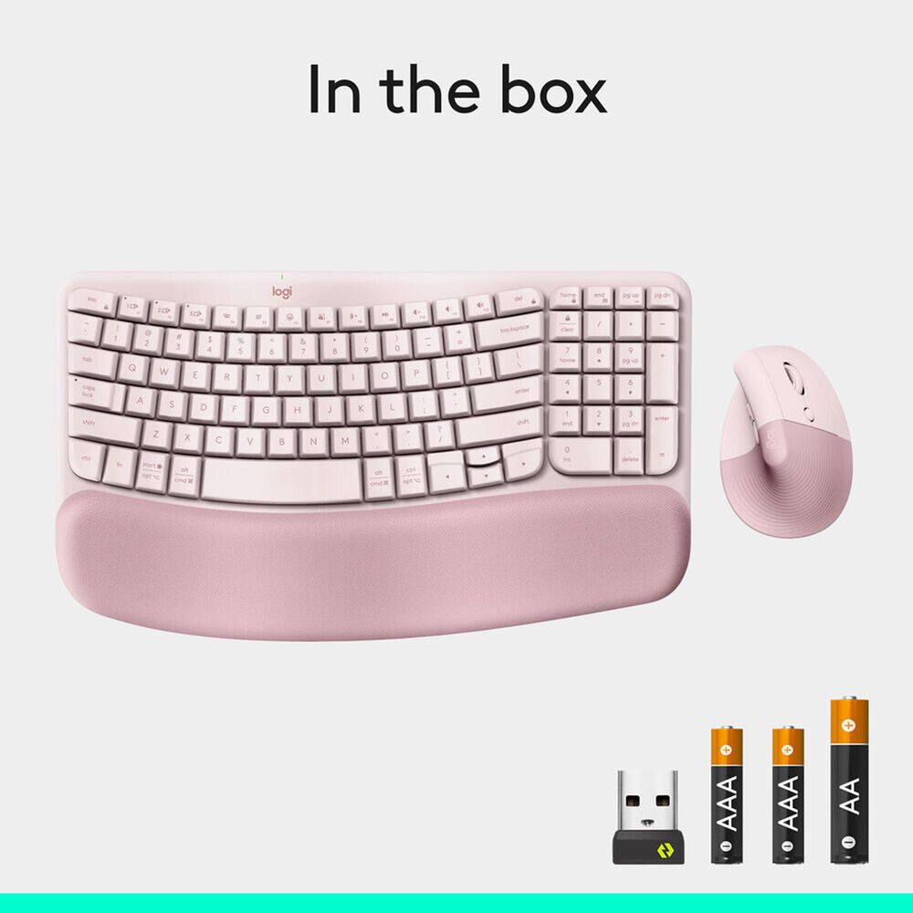 Logitech Ergo Wave Keys and Lift Combo in Rose, , large