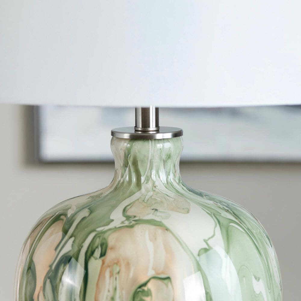 Slatehouse Waverly Table Lamp in Green, Cream and Gold, , large