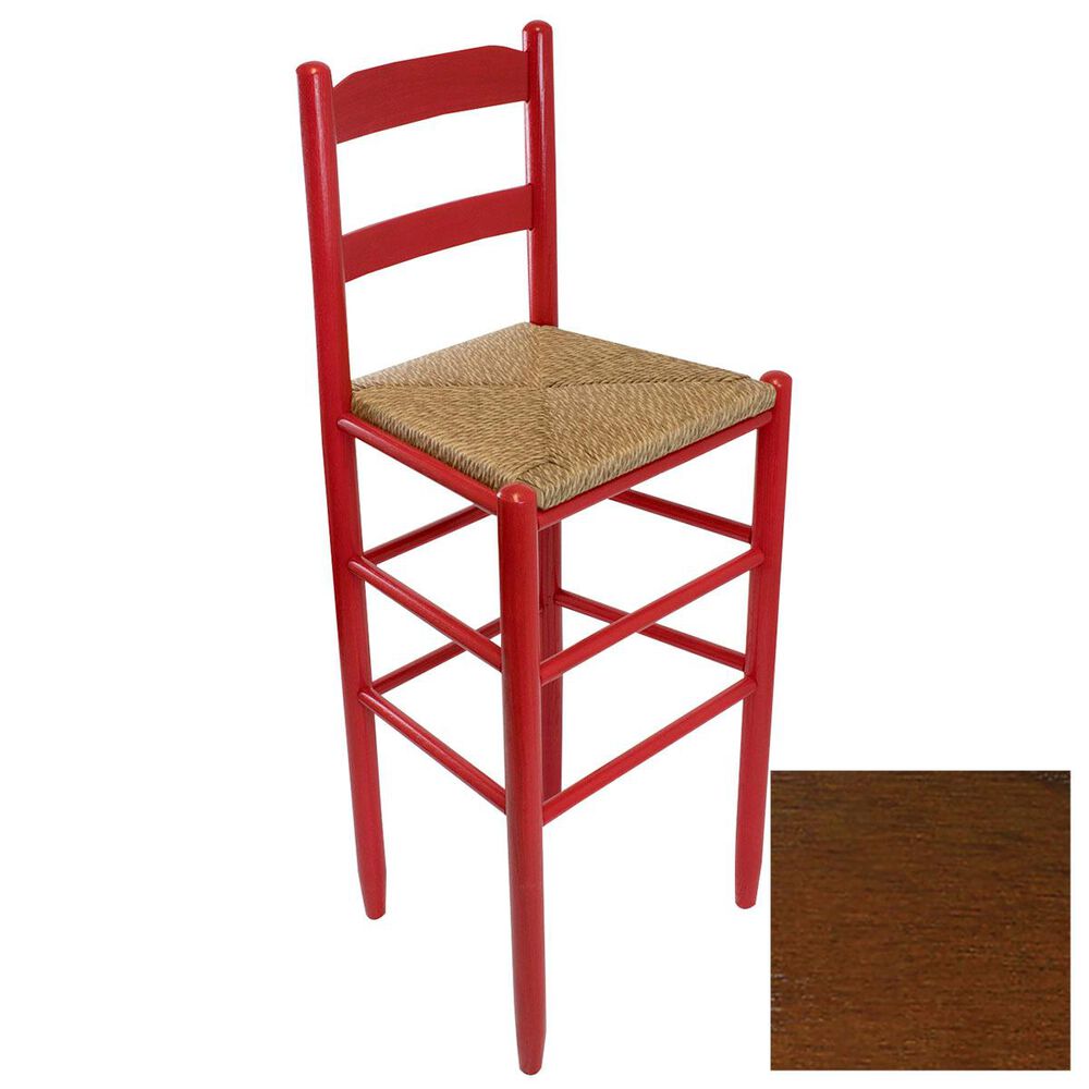 Lakeside Beach Mountain Ladderback Barstool in Walnut, , large