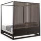 SCHNADIG Pinstripe Capony King Bed in Dark Chocolate and Rich Walnut, , large
