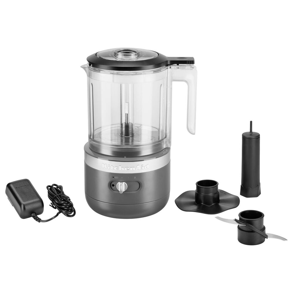 KitchenAid Cordless 5 Cup Food Chopper in Matte Charcoal Grey, , large