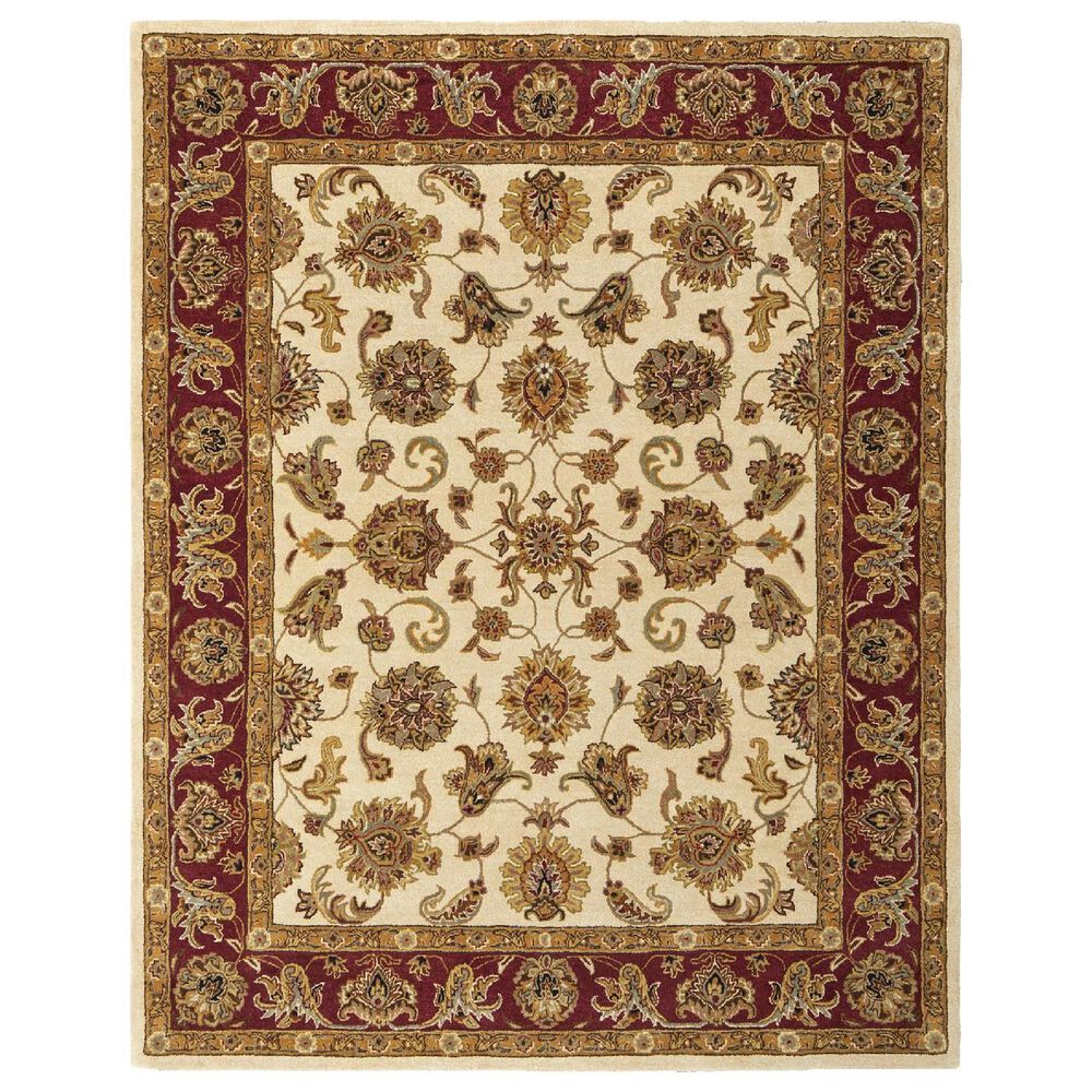 Feizy Rugs Wagner Ivory and Red 5&#39; x 8&#39; Area Rug, , large