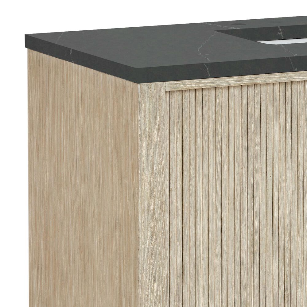 James Martin Vanities Marigot Single 48&quot; Single Vanity in Sun-washed Oak with 3 cm Charcoal Soapstone Quartz Top, , large