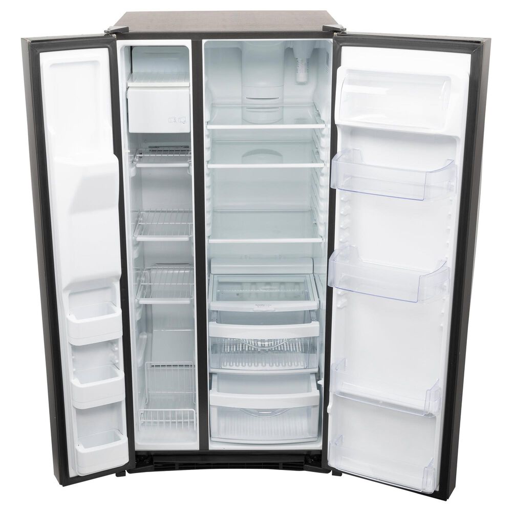 GE Appliances 25.3 Cu. Ft. Side by Side Refrigerator with External Dispenser in Fingerprint Resistant Slate, , large