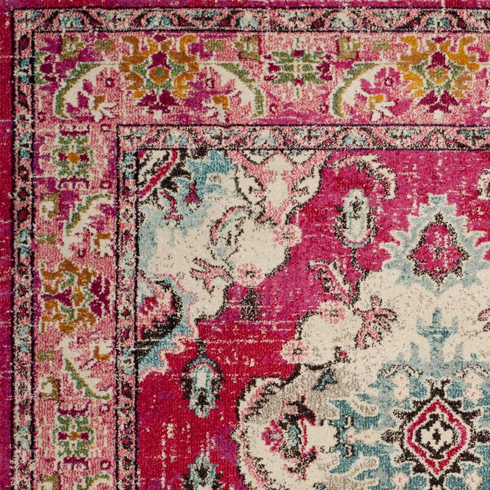 Safavieh Monaco MNC243D-5R 5&#39; Round Pink/Multi Area Rug, , large